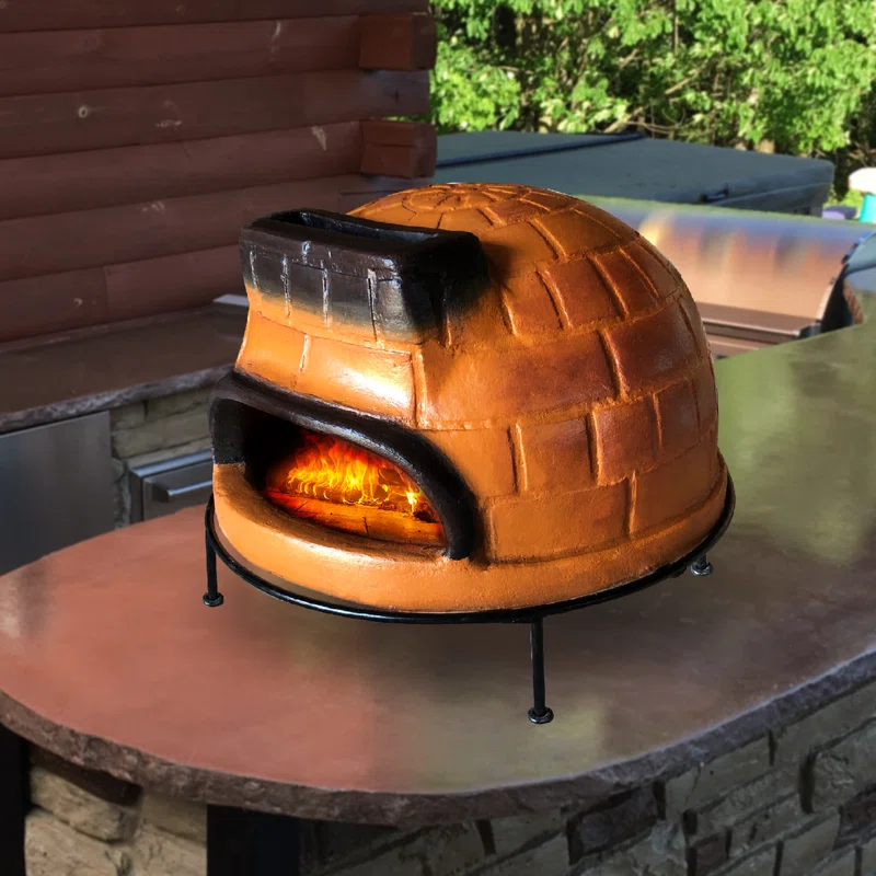 Tierra Firme Tierra Firme Talavera Clay Free Standing Wood Burning Pizza Oven