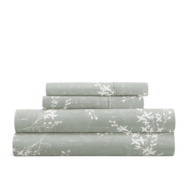 IEnjoy Home 4 Piece Delicate Details Pattern Sheet Set