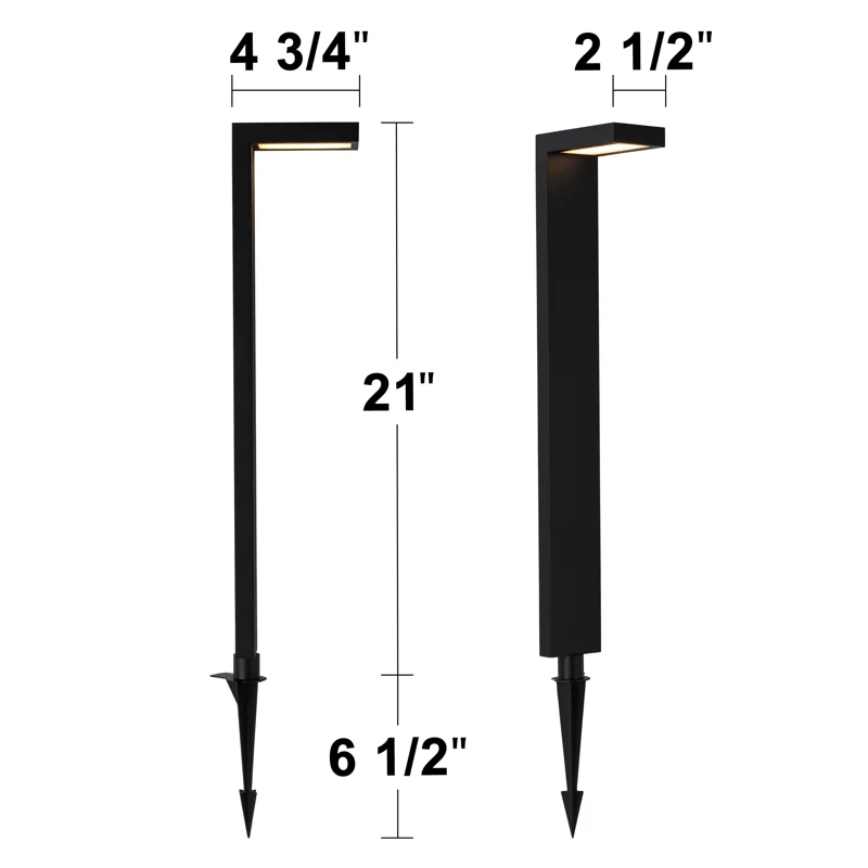 C Cattleya Low Voltage Black Aluminum Led Outdoor Landscape Path Lights (4-pack) (Set of 4)