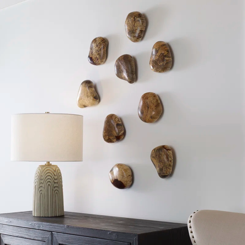 Uttermost Boho Abstract Wall Decor on Solid Wood