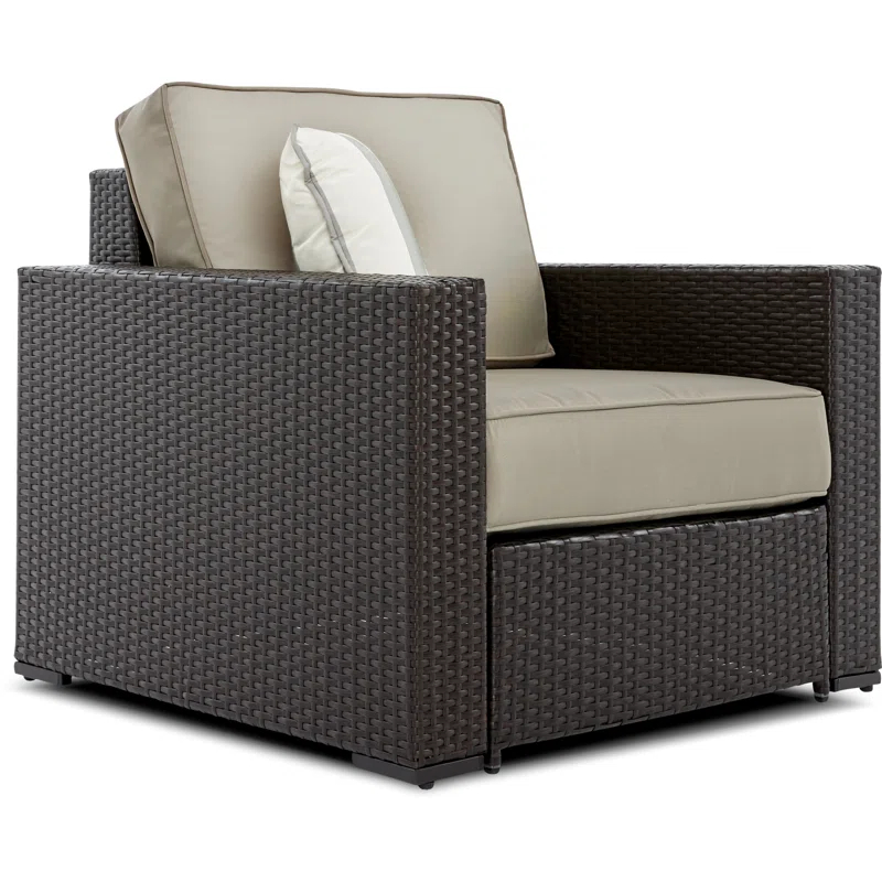 Serta Laguna Outdoor Patio Furniture Collection Arm Chair, Brown Wicker