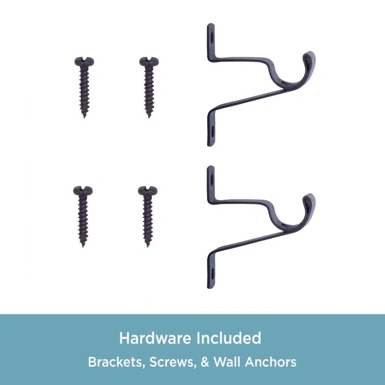 Kenney Kenney Amelia 7/16" Petite Café Decorative Window Curtain Rod