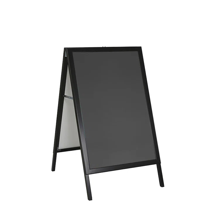 Azar Displays Small Black Slide In A-Frame Double-Sided Indoor/Outdoor Sidewalk Stand 22"W X 28"H