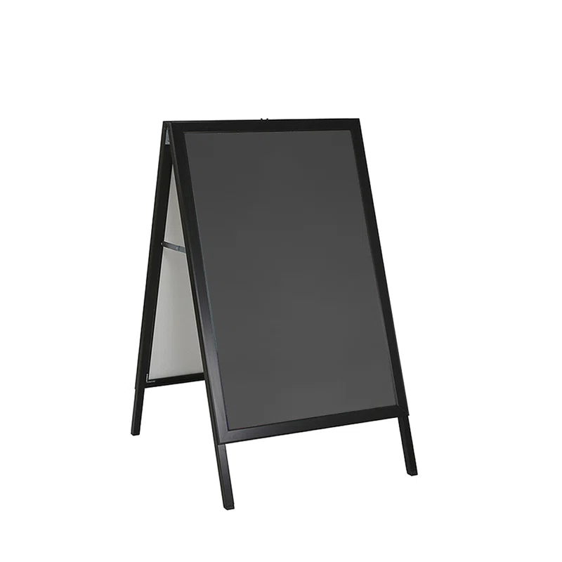 Azar Displays Small Black Slide In A-Frame Double-Sided Indoor/Outdoor Sidewalk Stand 22"W X 28"H