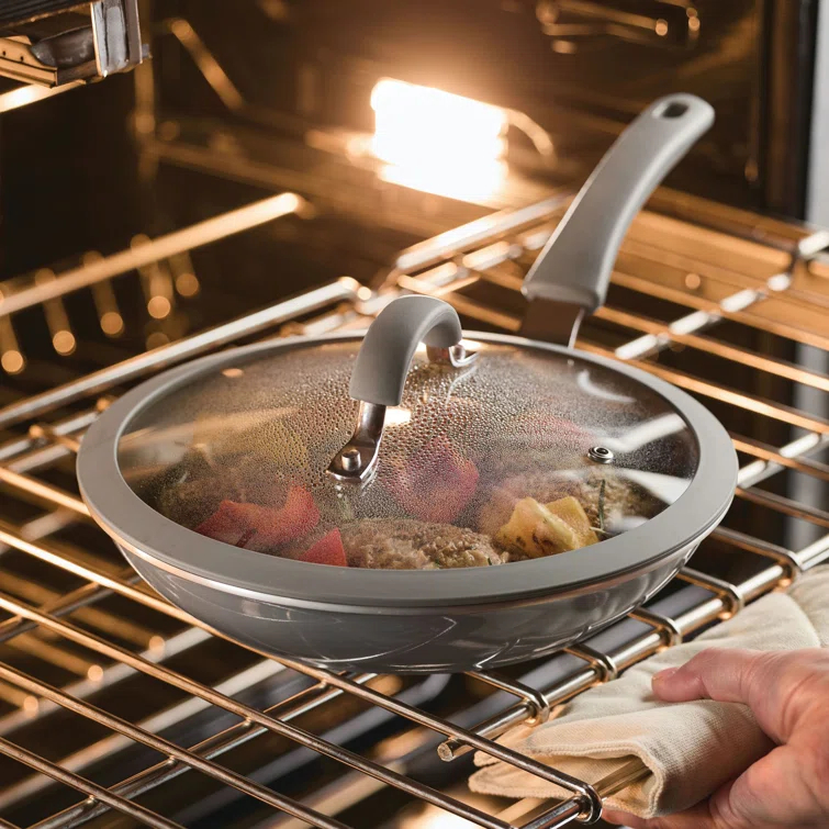 Rachael Ray Rachael Ray Cook & Create Nonstick Cookware Pots and Pans Set, 6 Piece, Gray