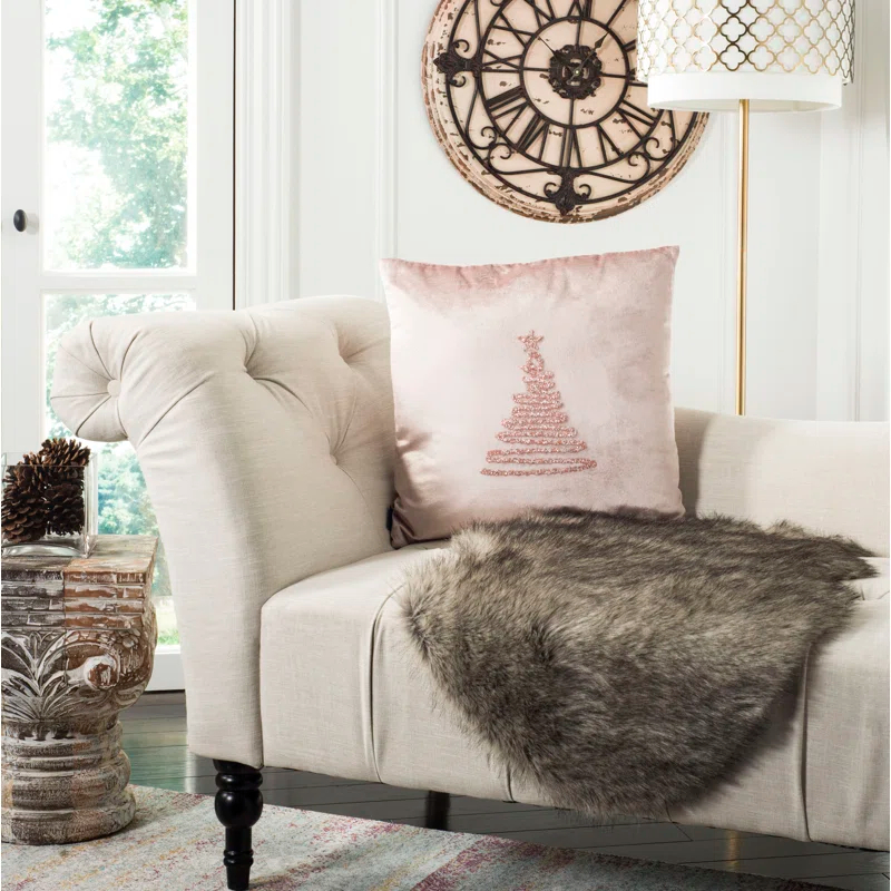 Safavieh Appliqued Cotton Throw Pillow