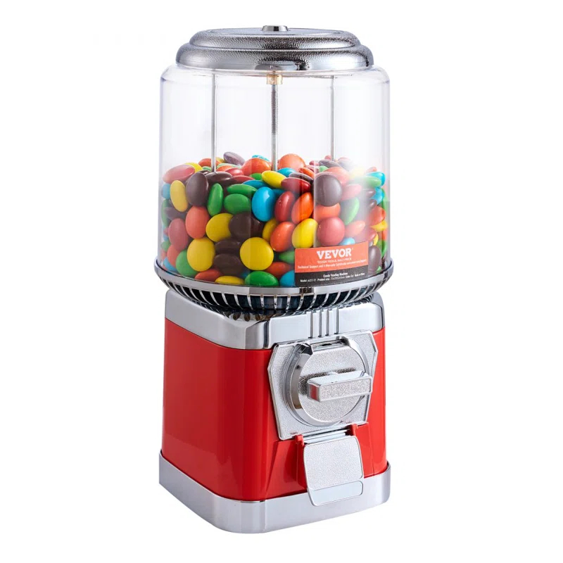 Stellweilan Tessberg 16"H Gumball Machine Vending Coin Bank Vintage Candy Dispenser PC Red