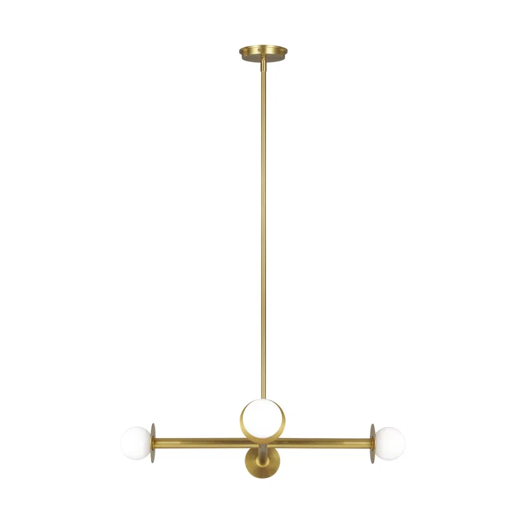 Nodes Wide Chandelier by Kelly Wearstler - Burnished Brass