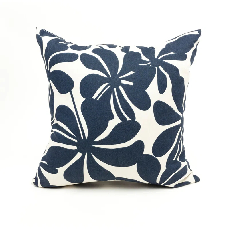 Majestic Home Goods Plantation Floral Indoor/Outdoor Reversible Throw Pillow