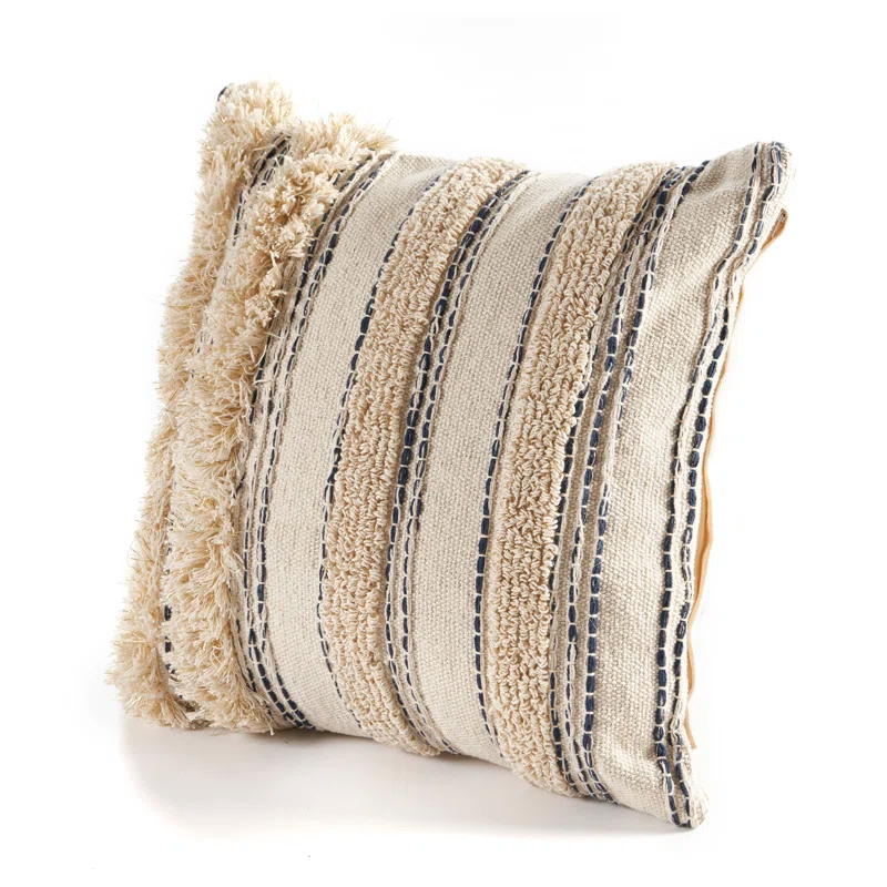 Evette Rios Ellisan Striped Cotton Throw Pillow