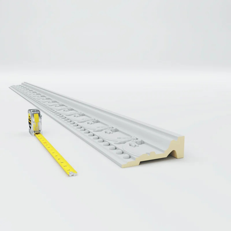 Ekena Millwork 6 1/4"H x 2"P x 94 1/2"L Federal Swag & Bow Chair Rail Moulding