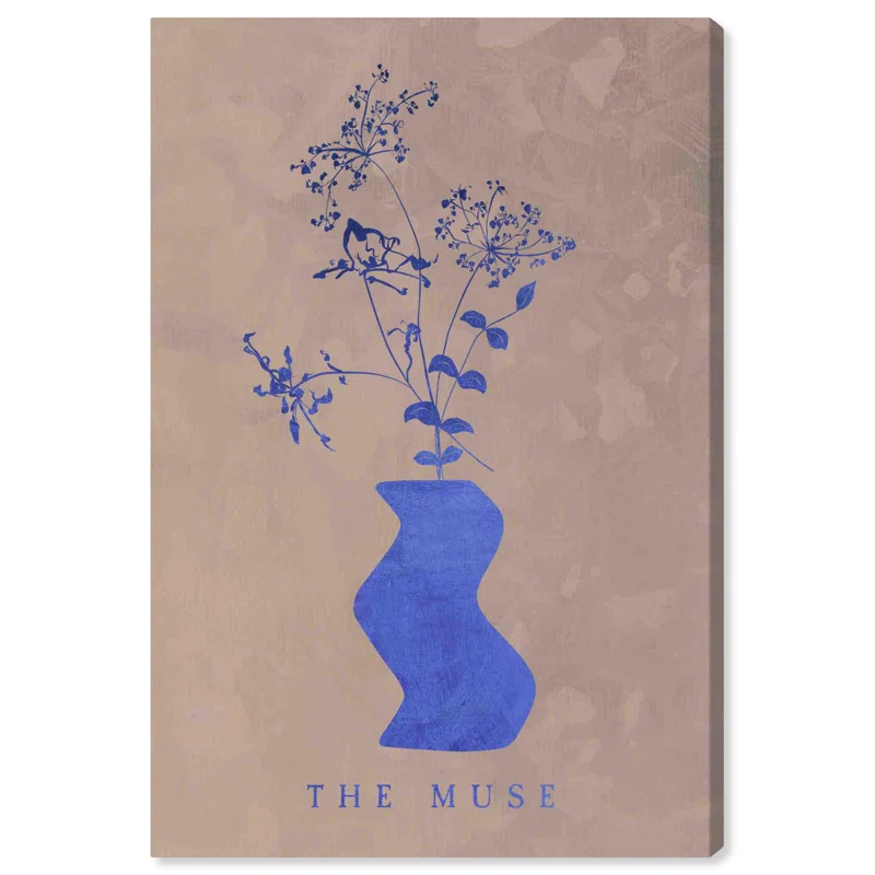 Art Remedy The Muse Noir Canvas Delicate Farmhouse Wall Art by Art Remedy