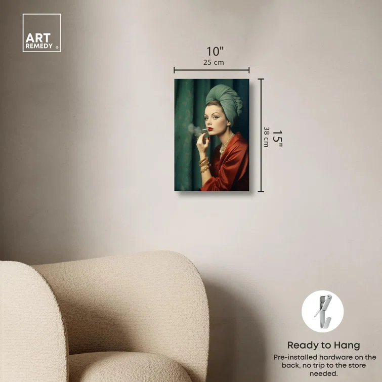 Art Remedy Glam Boudoir Lady Canvas Retro Art Prints by Art Remedy
