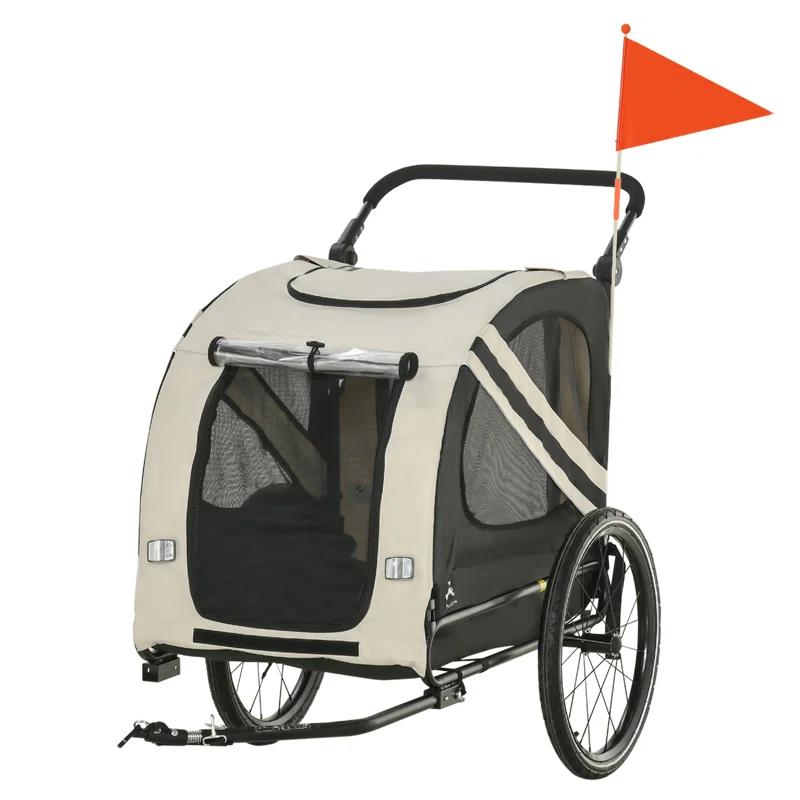 Aosom Foldable Pet Jogger Stroller with Detachable Carrier