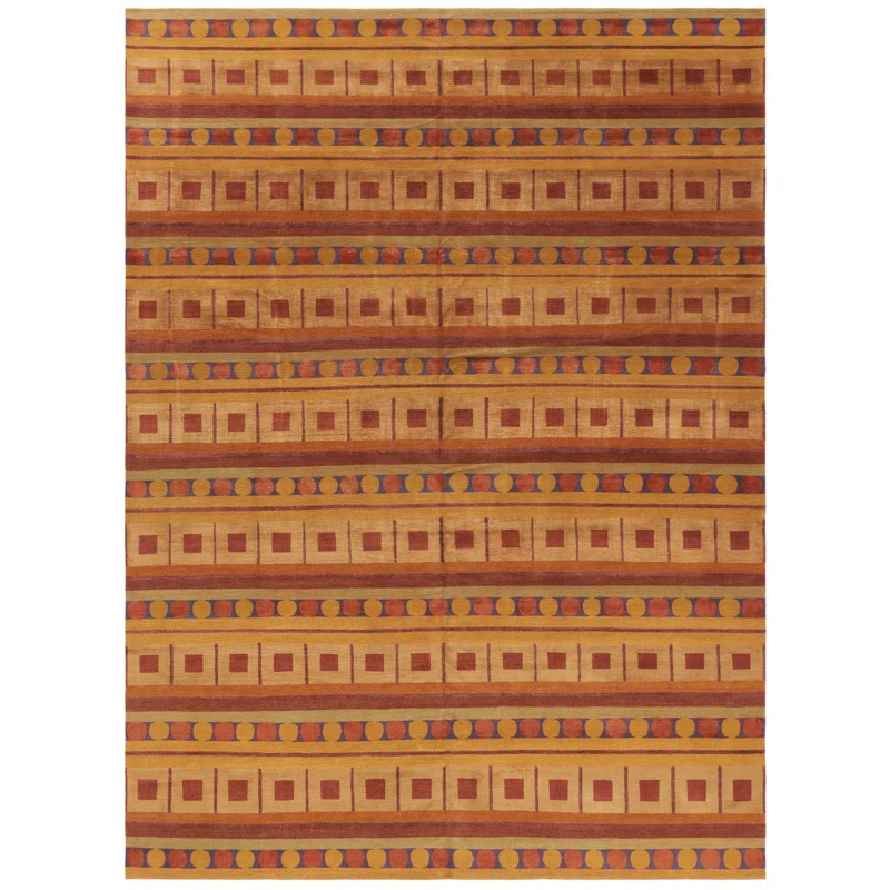 Safavieh Nepalese Hand Knotted Silk And Wool Geometric Rug