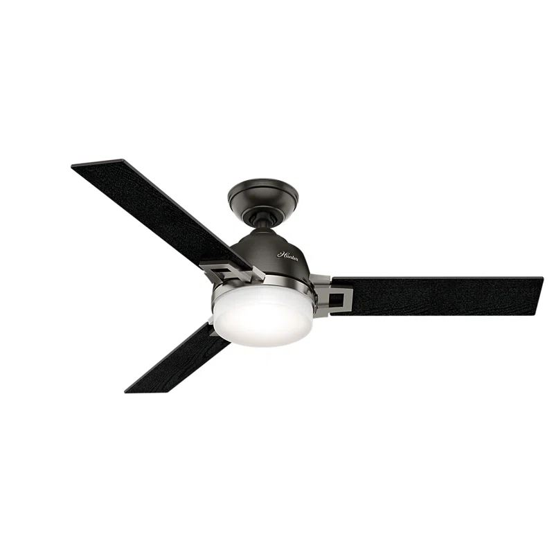 48'' Leoni 3 - Blade Standard Ceiling Fan with Remote Control and Light Kit Included