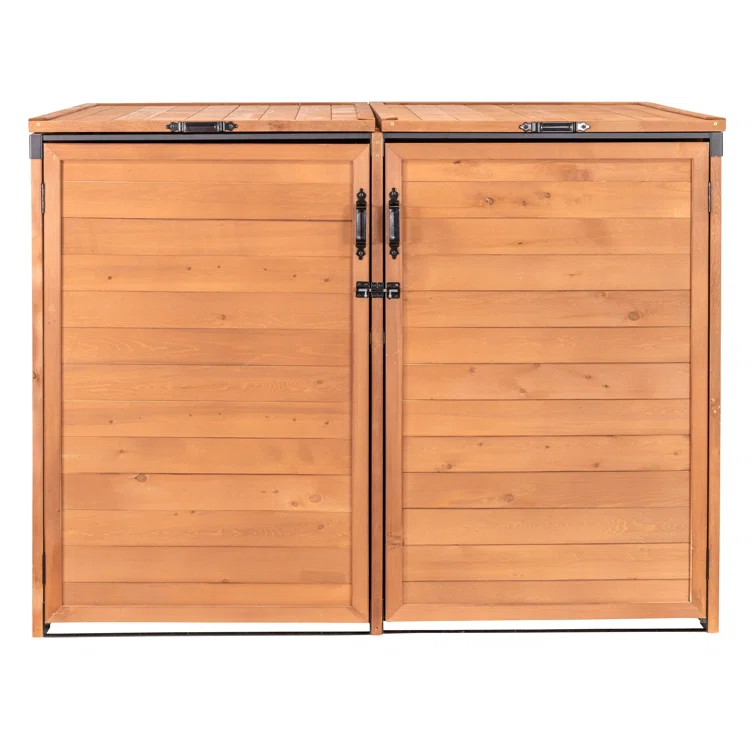 Leisure Season 5 Ft. W x 3 Ft. D Solid Wood Lean to Garbage Shed
