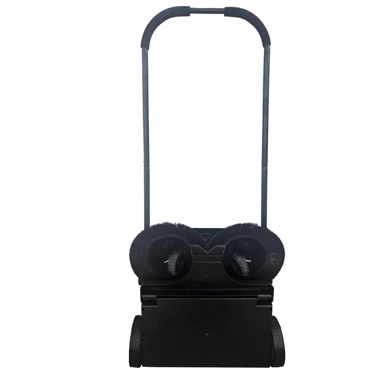 Dapper Supply Walk-Behind Outdoor Hand Push Floor Sweeper - 6.5 Gallon Capacity - 22" Sweeping Width - Sweeps up to 25,500 ft² / Hour, Grey