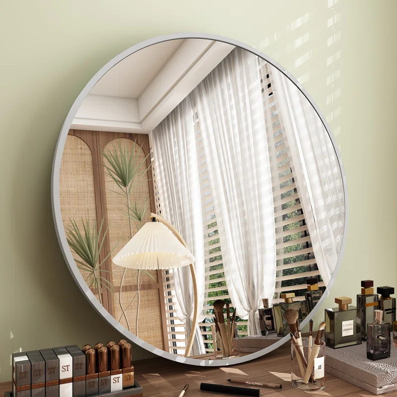 Amara Round High Quality Aluminum Alloy Framed French Cleat Mounted Wall Decor Bathroom Vanity Mirror with 5-Year Warranty