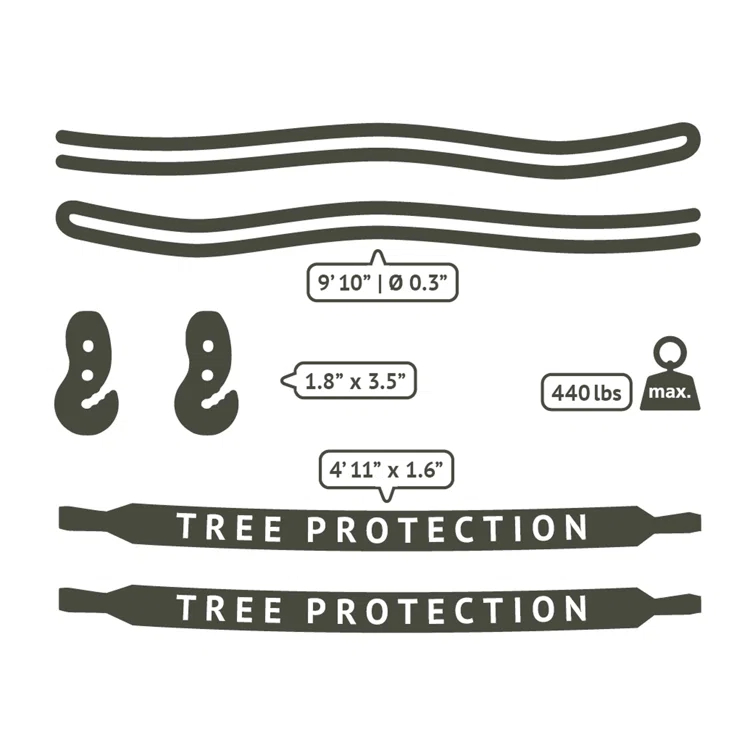 LA SIESTA TreeMount Multipurpose Suspension Tree Strap for Hammocks