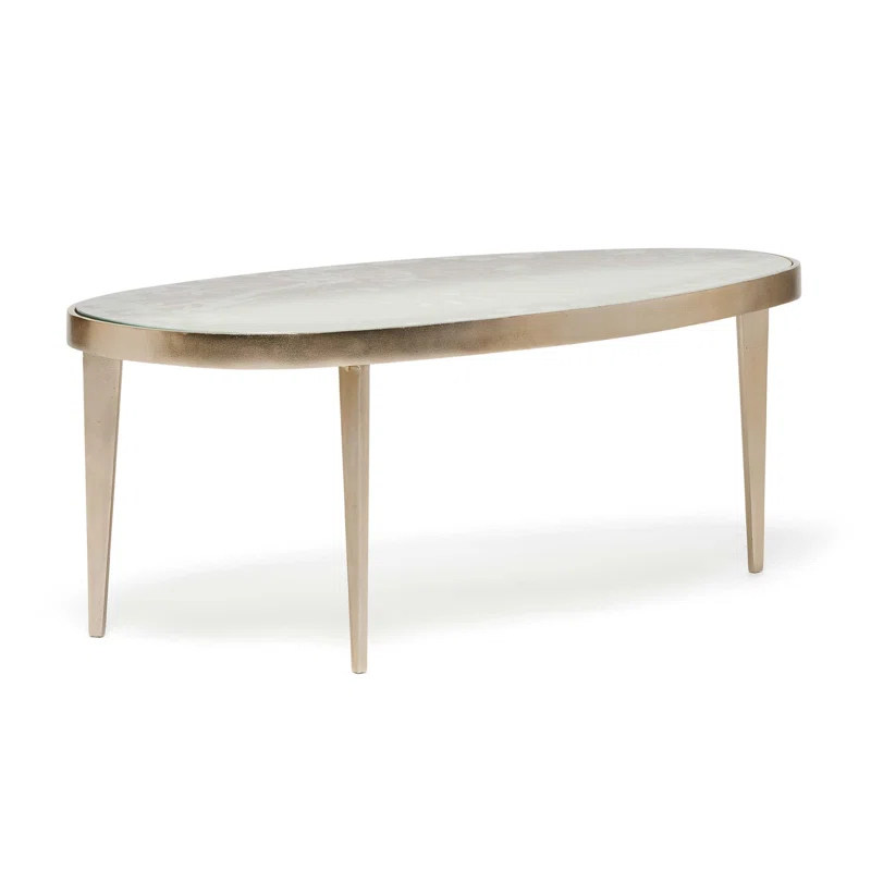 Interlude Jan Glass Top Coffee Table