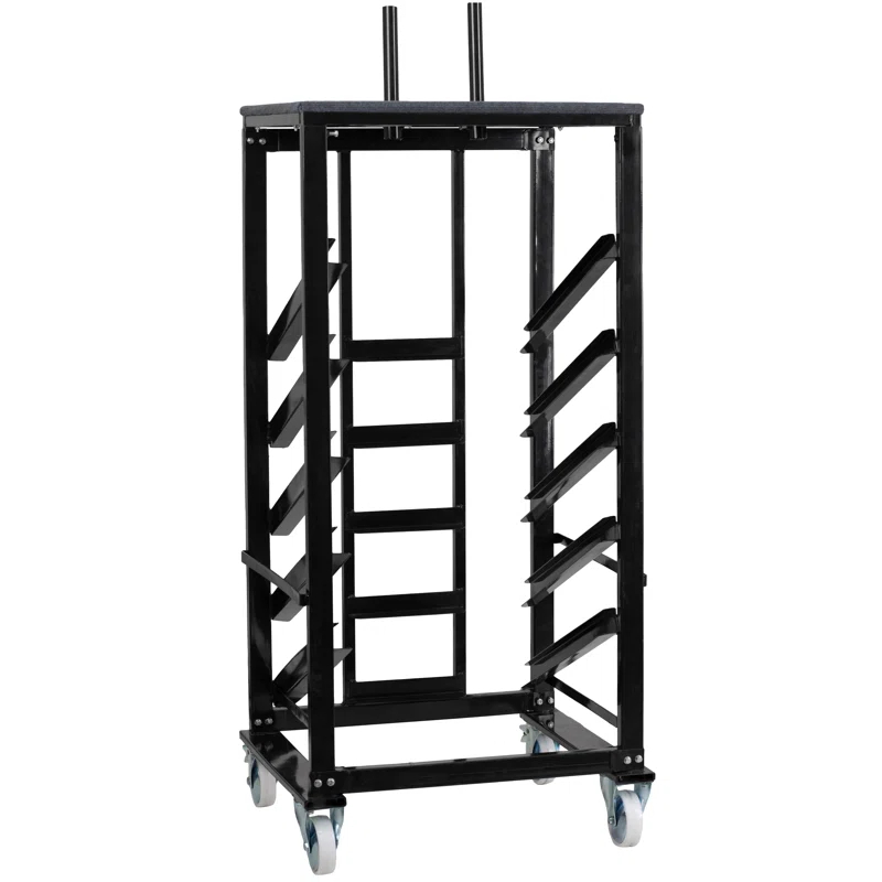 Regency Cocktail Table Dolly with Sloped Shelves for 24" Round Tables