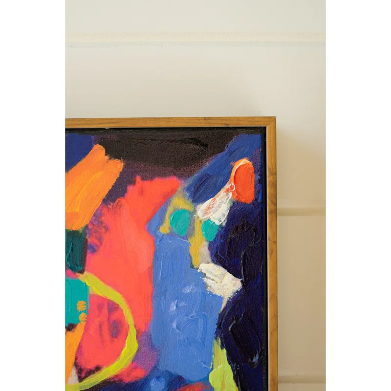 Kalalou " Set Of 4 Abstract Oil Painting " 4 - Pieces Painting Print