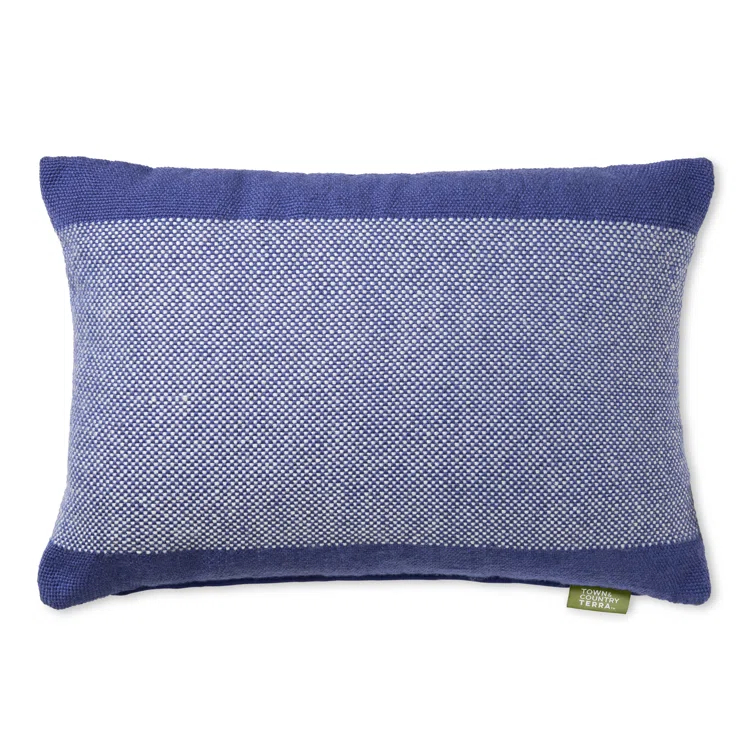 Town & Country Living TOWN & COUNTRY TERRA Alara Solid Border Indoor Outdoor Decorative Pillow 20"x20"