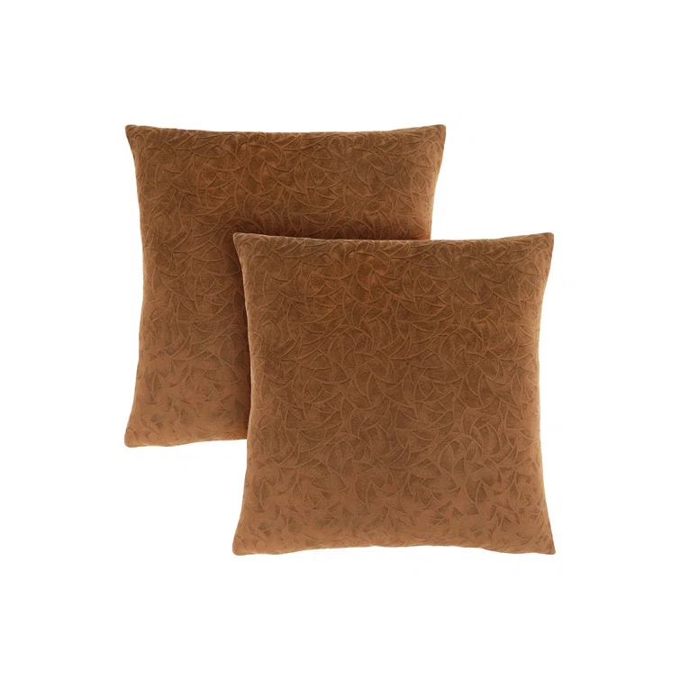 Monarch Specialties Inc. Pillows, Set Of 2, 18 X 18 Square, Insert Included, Accent, Sofa, Couch, Bedroom, Polyester (Set of 2)