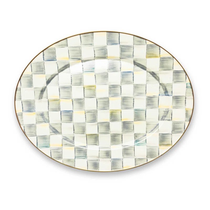 MacKenzie-Childs Sterling Check® Oval Platter