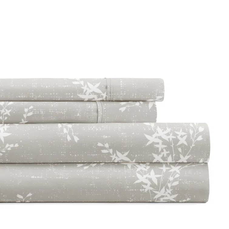 IEnjoy Home 4 Piece Delicate Details Pattern Sheet Set
