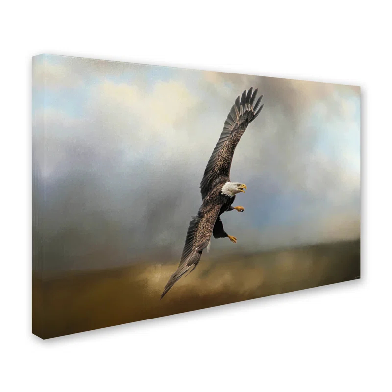 Jai Johnson " Up Against The Stormy Sea Bald Eagle " by Jai Johnson