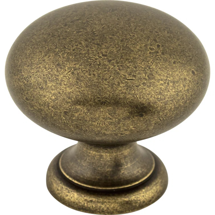 Round Bronze Mushroom Knob with Mounting Hardware