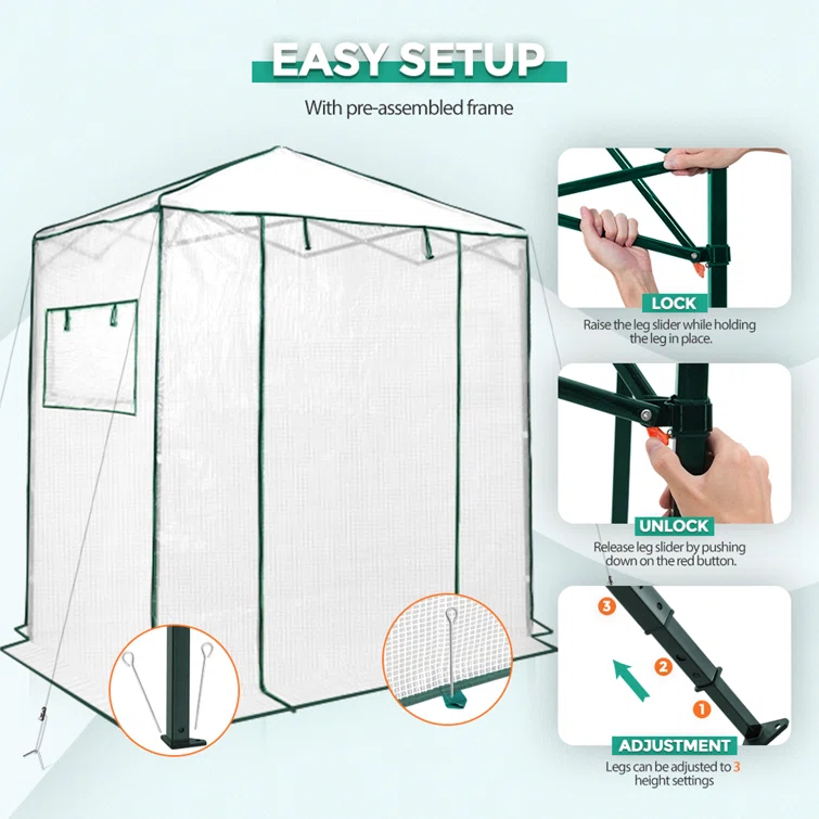 EAGLE PEAK Pop Up Greenhouses 6 ft x 4 ft Greenhouse