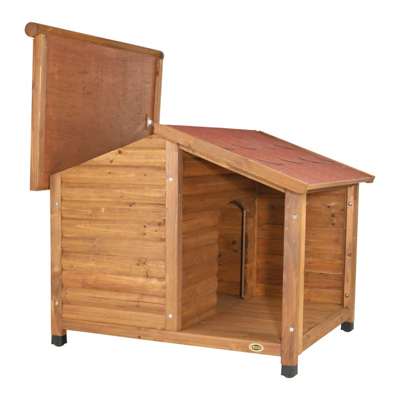 TRIXIE TRIXIE Natura Weatherproof Outdoor Lodge Dog House, Elevated Floor