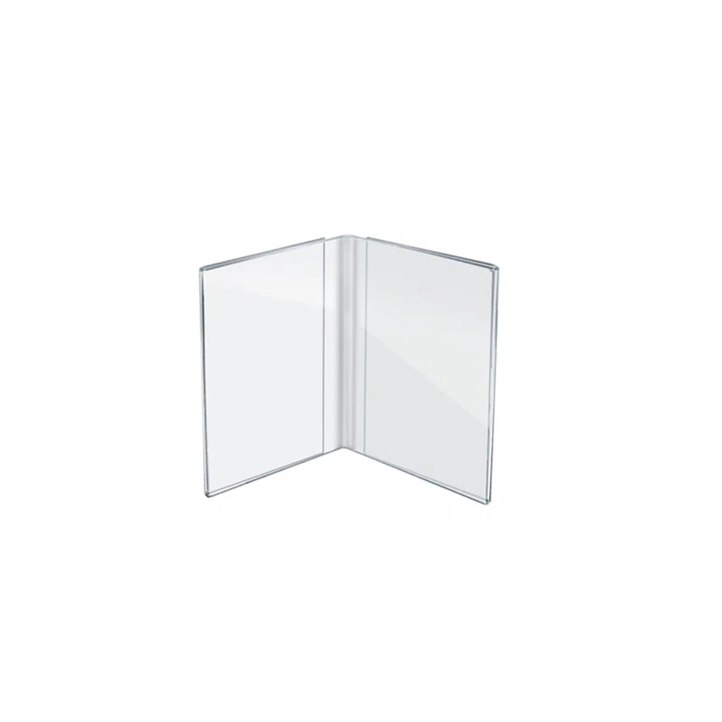 Azar Displays Clear Acrylic Double Photo Holder, Side by Side Dual Frame , Size 5"W x 7"H, 10-Pack (Set of 10)