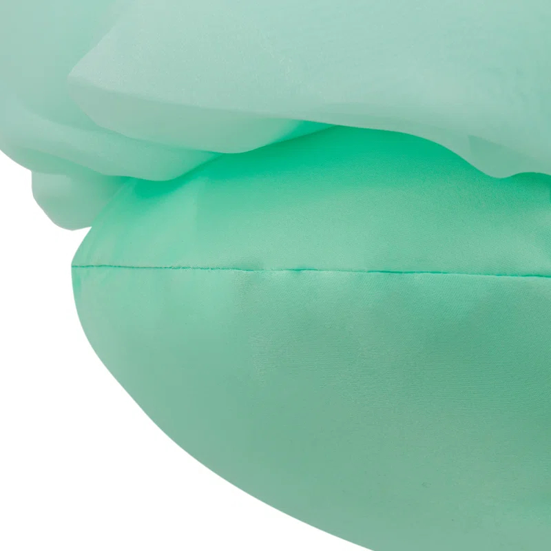 JWH Simulation Rose Flower Throw Pillow Decorative Round Floral Accent Pillow Cover & Insert