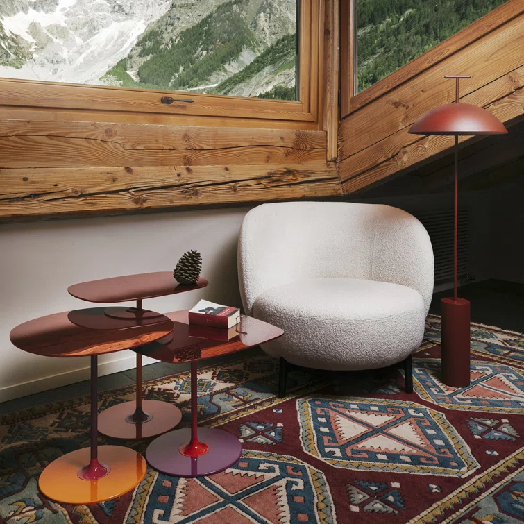 Kartell Thierry Glass Top End Table