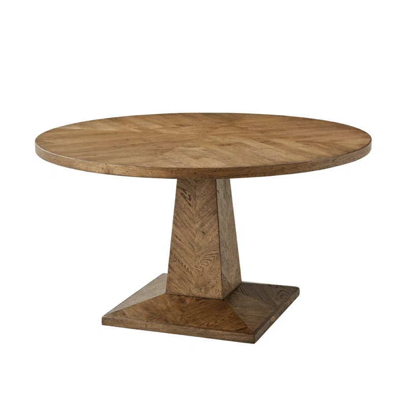 Nova Oak Round Solid Wood Base Dining Table