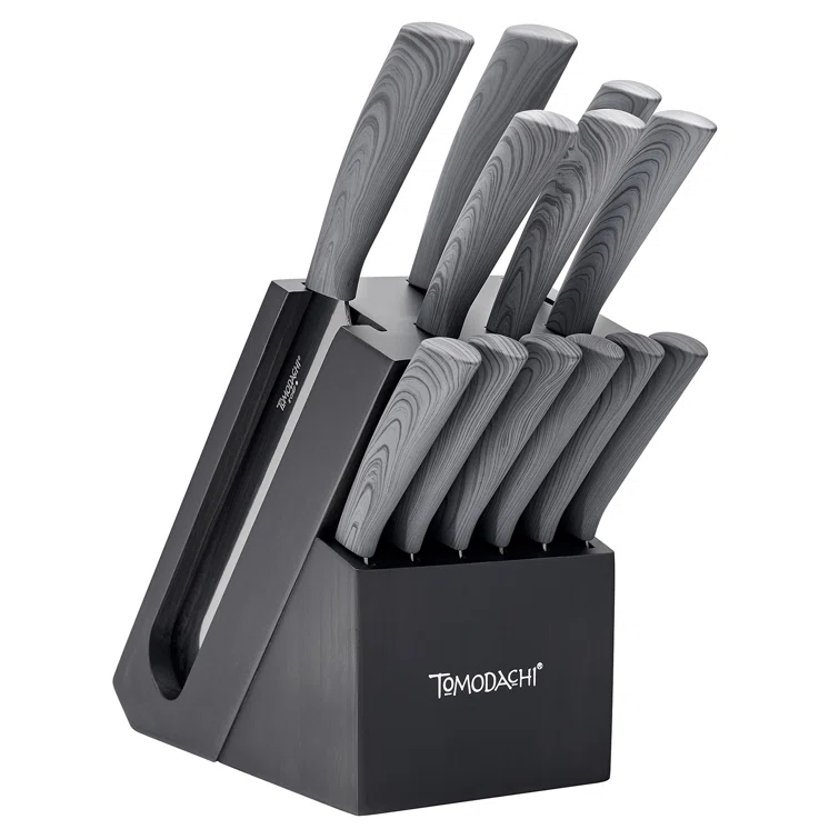 Tomodachi Raintree Ash 13 Piece Cutlery Knife Block Set