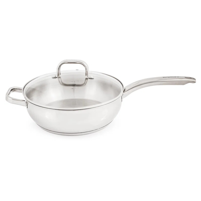 BergHOFF BergHOFF Stainless Steel 18/10 Deep Skillet Belly Shape, 9.5"