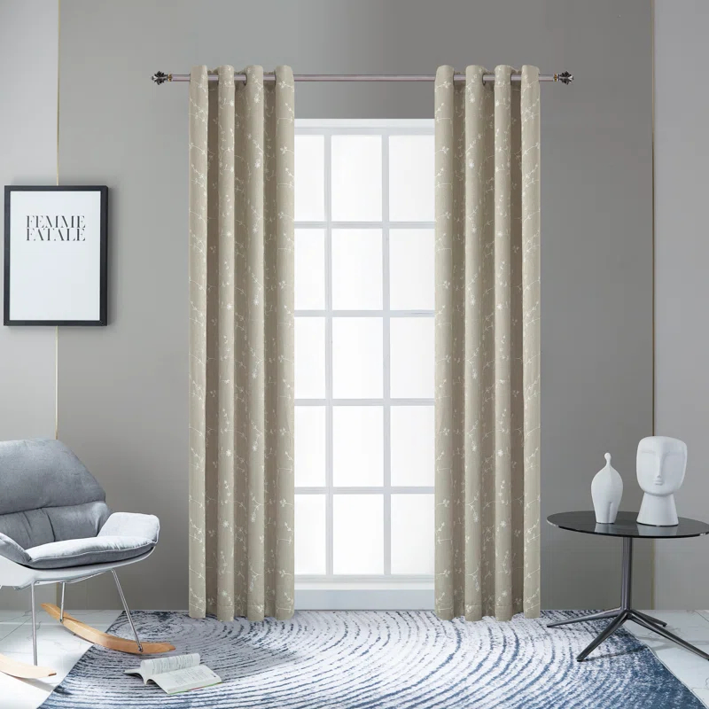 Lyndale Decor Joy Polyester Room Darkening Curtain Single Panel