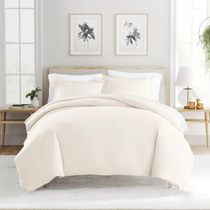 IEnjoy Home Super Soft Double Brushed Duvet Cover Set