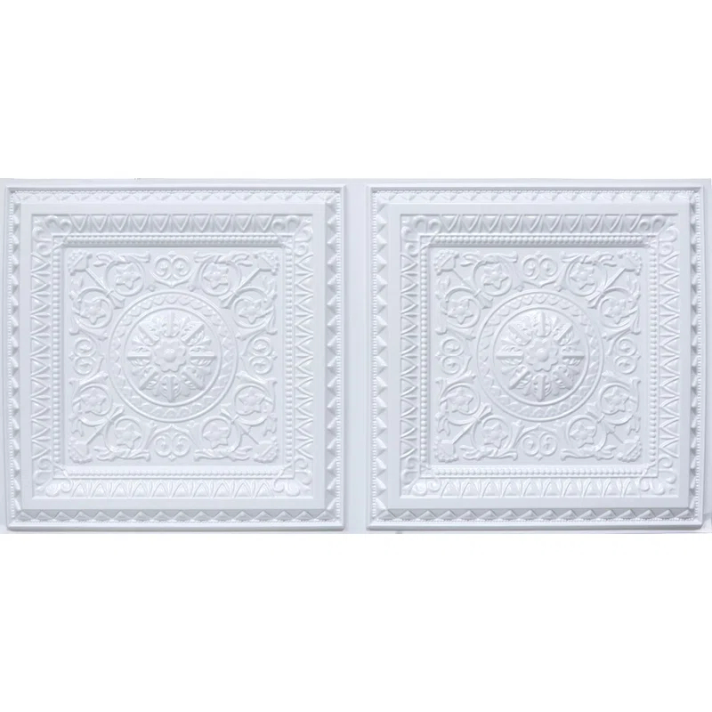 FromPlainToBeautifulInHours Economy La Scala Drop-In PVC Ceiling Tile (Set of 50)