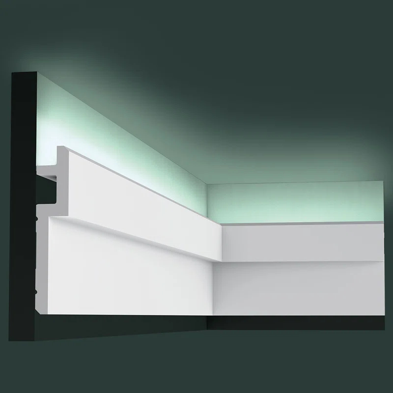 Orac Decor 1-1/4 in x 6-1/8 in x 78-3/4 in Primed White Plain Polyurethane Crown Moulding