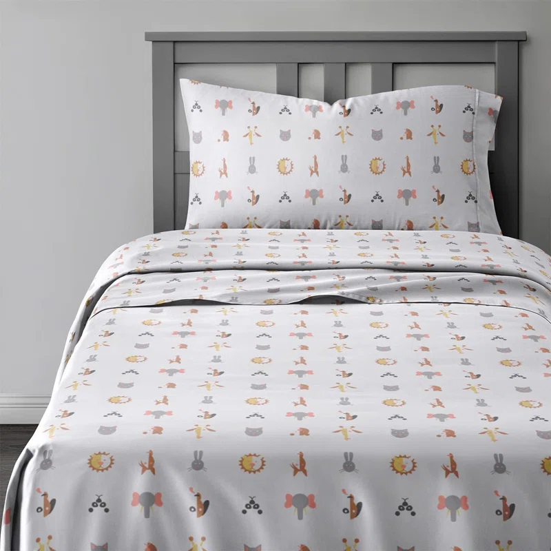 CGK Linens 4 Piece Kids Microfiber Sheet Set - Wrinkle Free - Cute, Cozy, Soft