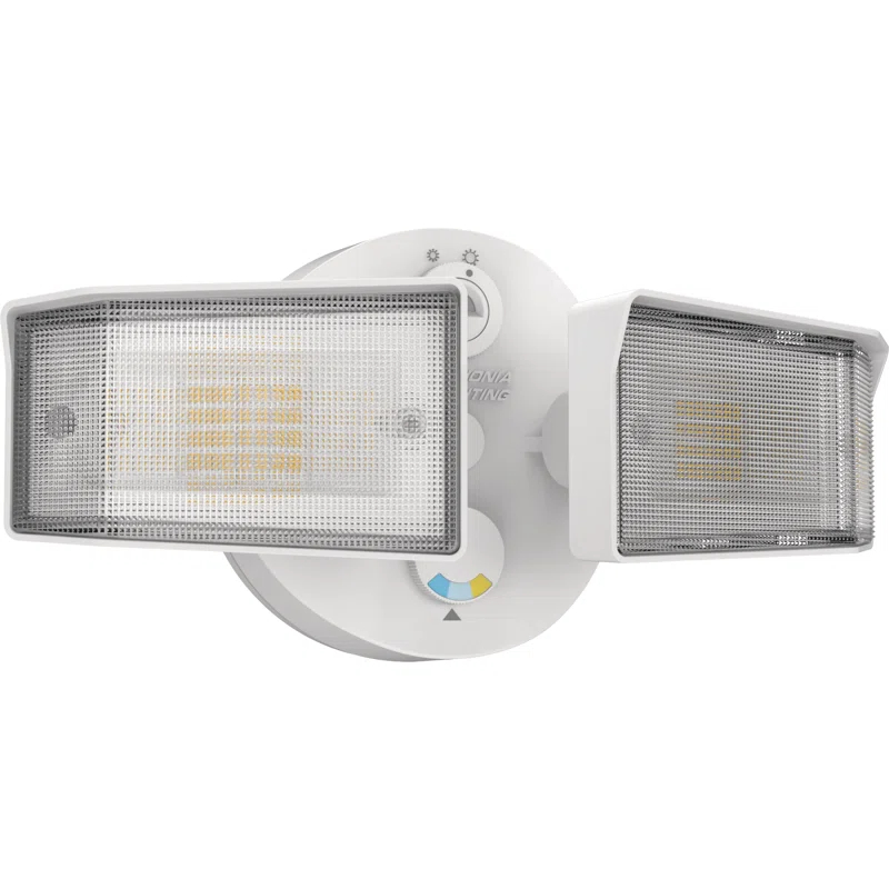Lithonia Lighting 2 - Head Hardwired Dusk to Dawn Outdoor Security Flood Light