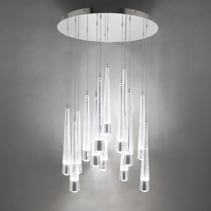 dweLED Quill Round 15 - Light LED Cluster Pendant