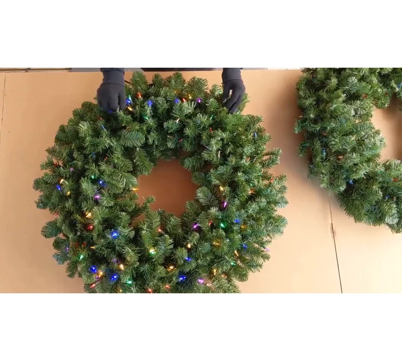 ACWreaths Christmas 72" LED Lighted PVC Wreath