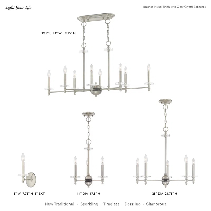 Willa Arlo™ Interiors Christofer 8 - Light Dimmable Transitional Linear Chandelier